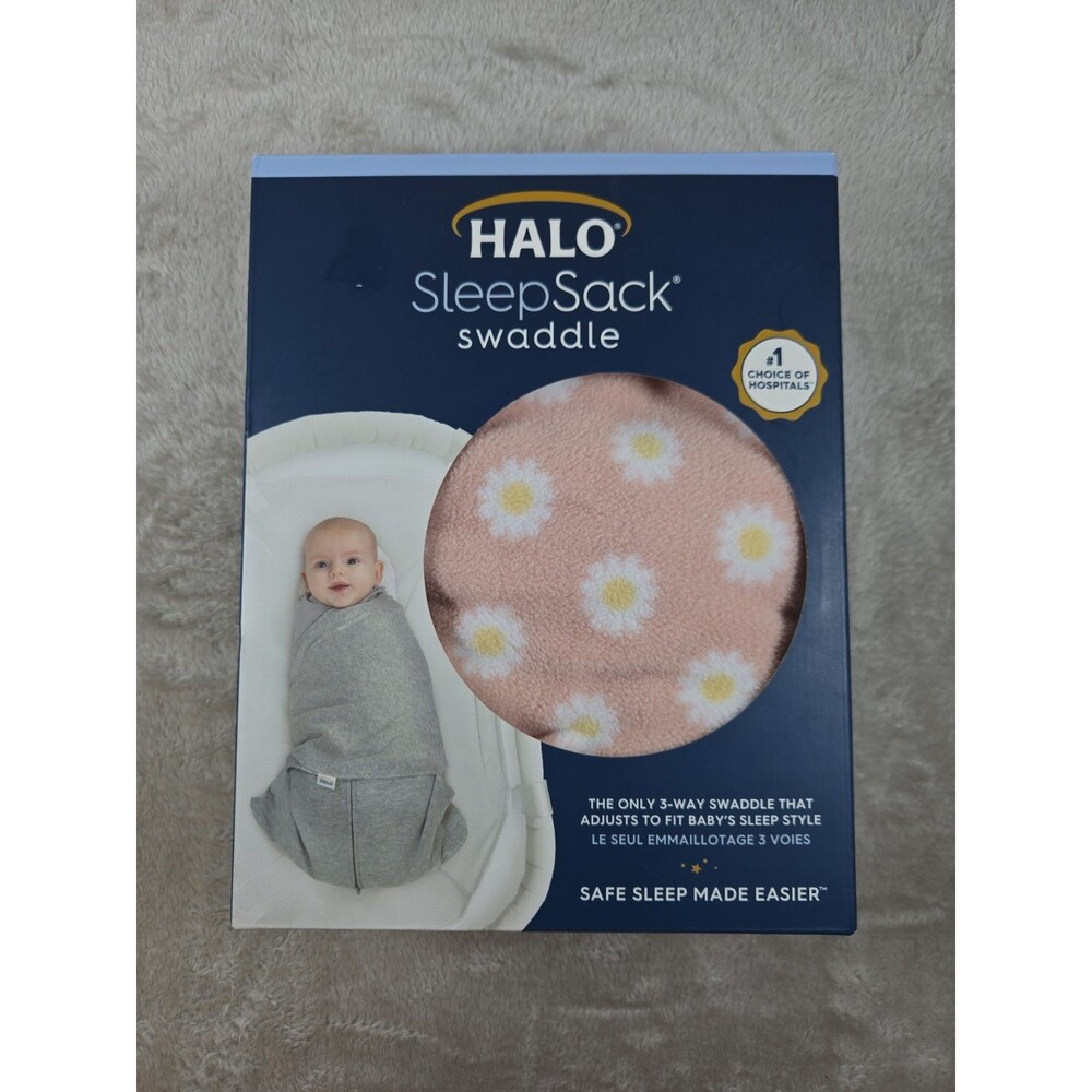 HALO Micro-Fleece Sleepsack Swaddle Newborn Daisy TOG 3.0